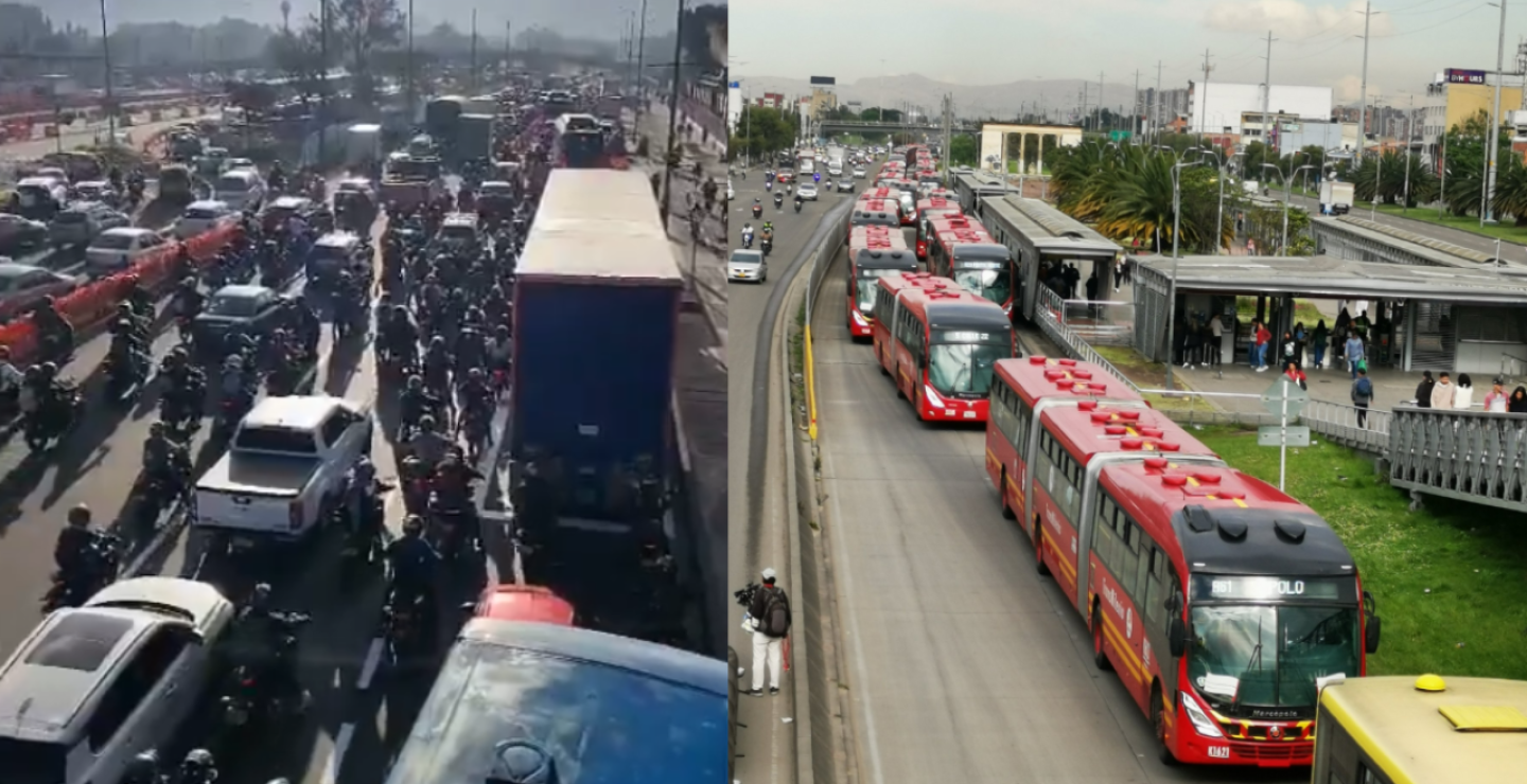 Trancón en Las Américas