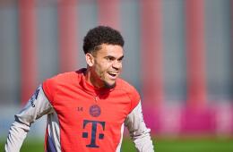 Luis Díaz en una de las prácticas del Bayern Múnich. 