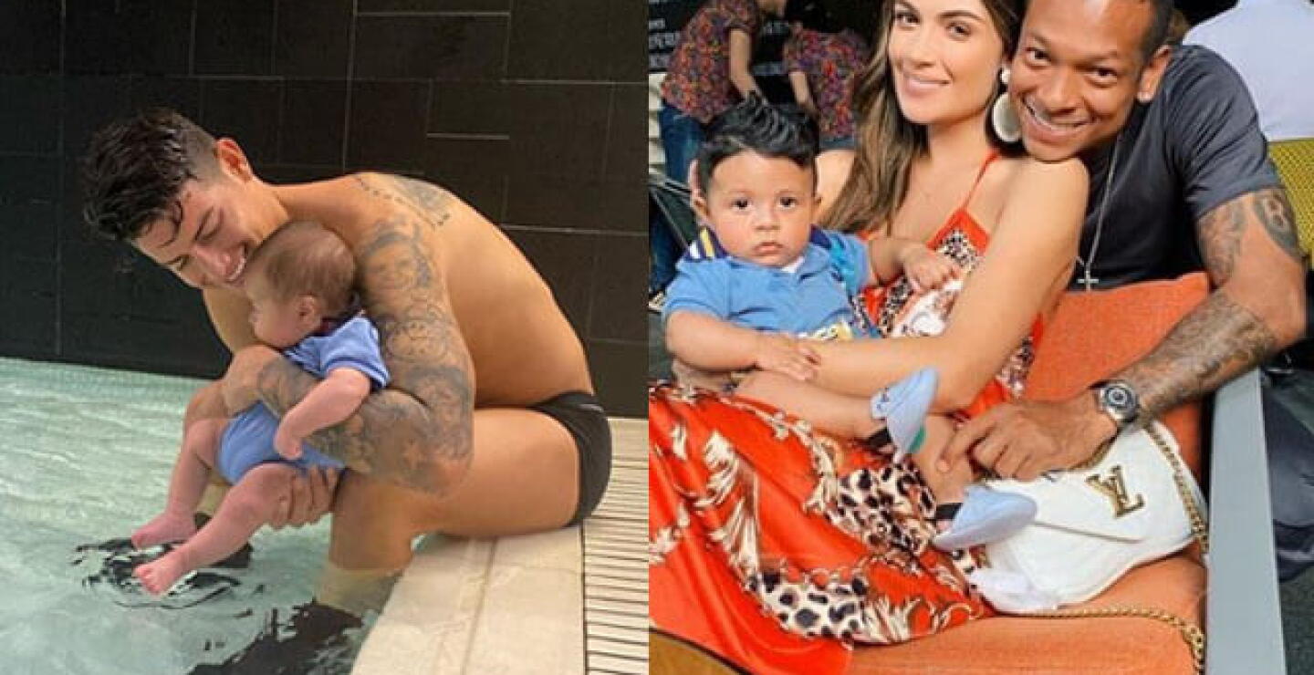 James Rodríguez, Sara Uribe y Fredy Guarín / Instagram.