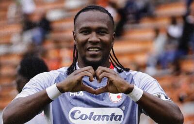 Hugo Rodallega, delantero de Santa Fe. 