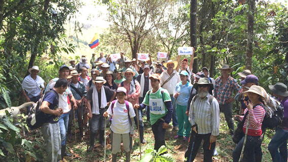Marcha contra la minería en Jeríco. / Cortesía.