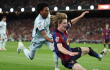 Johan Mojica en Barcelona vs. Getafe por la Liga de España.