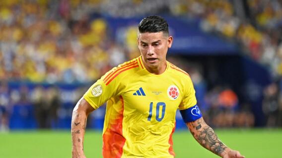 James Rodríguez, volante y capitán de la Selección Colombia, en un partido James Rodríguez, volante y capitán de la Selección Colombia, en un partido