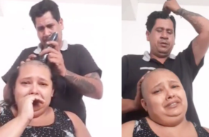 Hombre que se rapó la cabeza 