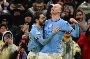 Erling Haaland celebrando la anotación frente al Bayern Múnich. Erling Haaland celebrando la anotación frente al Bayern Múnich.