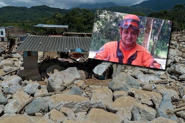 Abrazado al cuerpo de su sobrinito, hallan muerto a rescatista que salvó a su familia en Mocoa