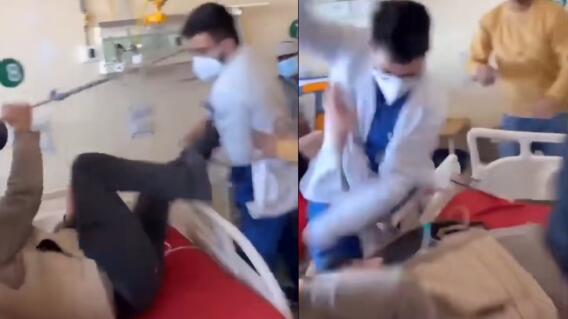 Médico golpeó a paciente en camilla