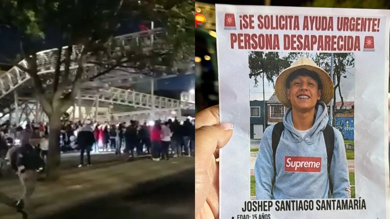 Protestas en Bogotá: Exigen hallar a Josephe Santiago, adolescente desaparecido en Engativá