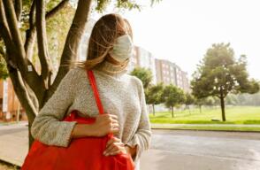 Tapabocas en Bogotá a causa de contaminación ambiental Tapabocas en Bogotá a causa de contaminación ambiental