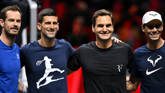 Rafael Nadal, Novak Djokovic, Andy Murray y Roger Federer, cuatro de los mejores jugadores en la historia del tenis