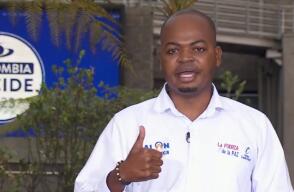 Alan Mosquera, candidato a la Alcaldía de Quibdó, en la Plaza Caracol