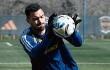 Álvaro Montero en una de las prácticas de Boca Juniors. 