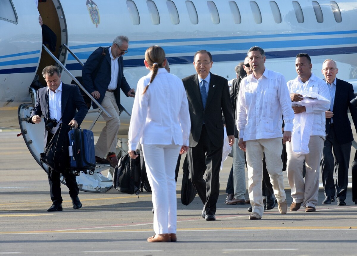 270289_Llegada de Ban Ki Moon a Cartagena / Foto: Presidencia