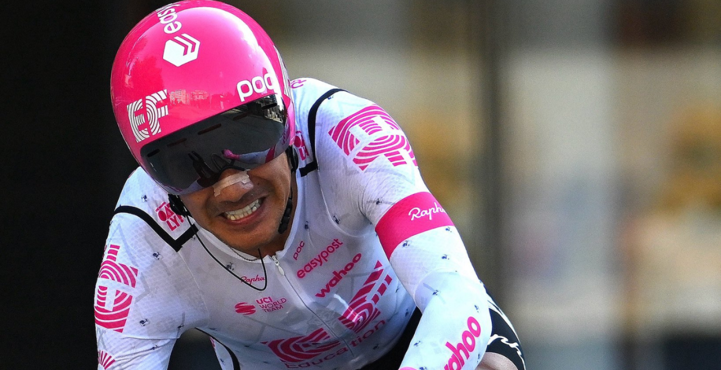 Richard Carapaz (EF Education - EasyPost), en la contrarreloj individual del Giro de Italia 2025
