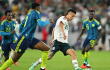 Acción de juego de la Selección Colombia frente a México en partido de preparación. 