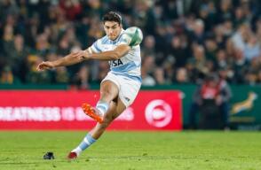 Santiago Carreras durante partido del Rugby Championship 2023