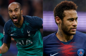 333714_Lucas Moura y Neymar - Foto: AFP