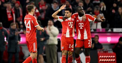 Luis Díaz en partido con Bayern Múnich.