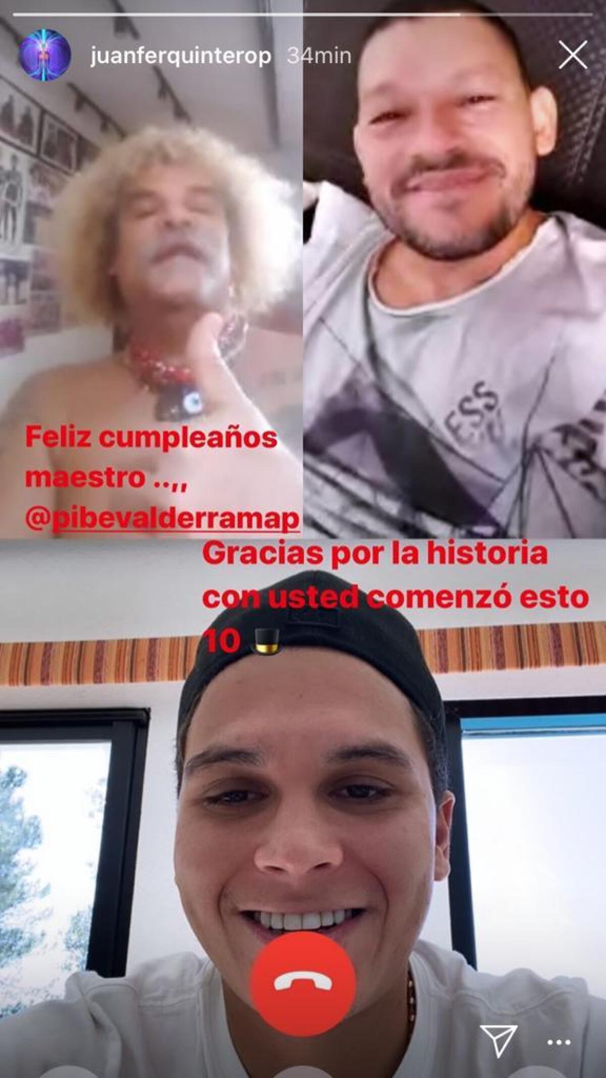 Juan Fernando Quintero y 'Pibe' Valderrama