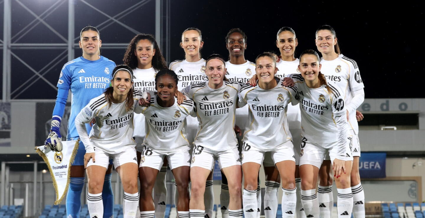 Linda Caicedo en la formación titular del Real Madrid femenino.