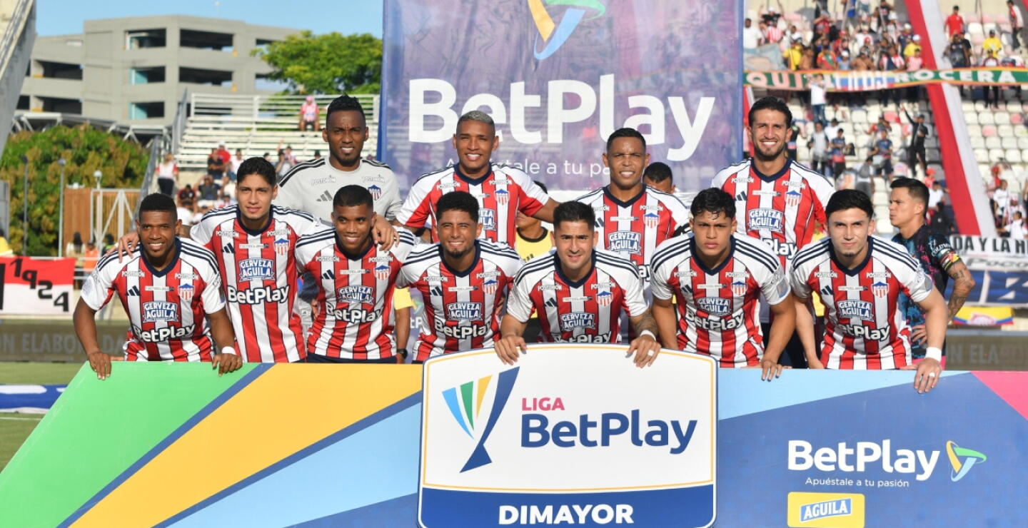 La formación del Junior en el partido contra Pereira. 
