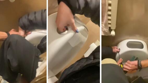 Intentó soltar la cadena del baño y el dedo se le quedó atrapado: "Me duele mucho" Intentó soltar la cadena del baño y el dedo se le quedó atrapado: "Me duele mucho"
