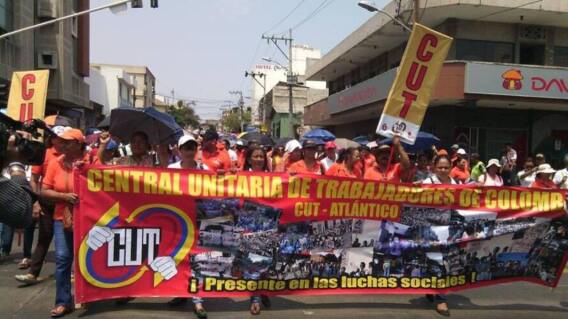 348735_BLU Radio// Protestas CUT en Barranquilla. 348735_BLU Radio// Protestas CUT en Barranquilla.