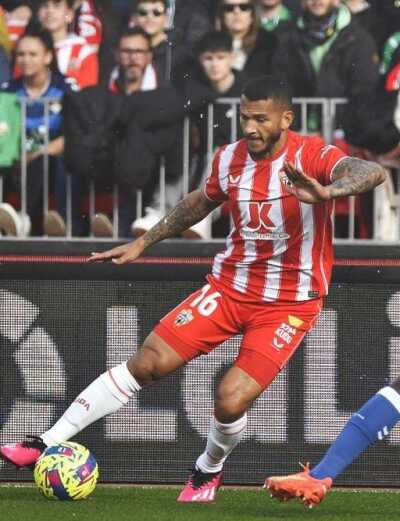 Luis Suárez, colombiano del Almería. Foto: Almería Twitter Oficial