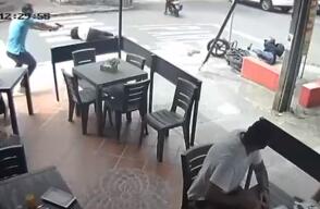 Nuevas imágenes del escolta que le dio de baja a un ladrón, en Medellín