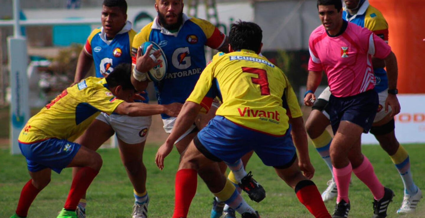 Ecuador (foto), Venezuela y Perú fueron los combinados derrotados por Tucanes. Federación Peruana de Rugby.