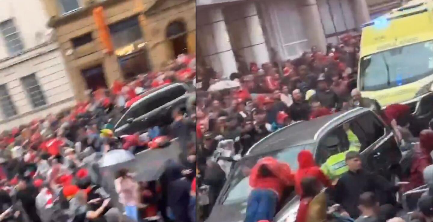 Hinchas de Liverpool atropellados