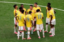 Selección Colombia en el partido ante la Selección de Suiza 