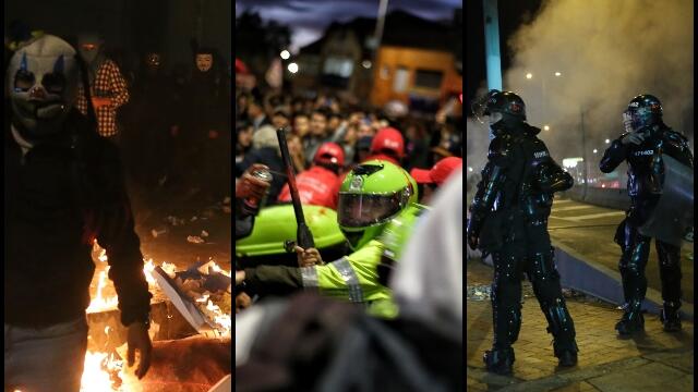 Vándalos empañaron Marcha de las Máscaras convocada por universitarios en Bogotá