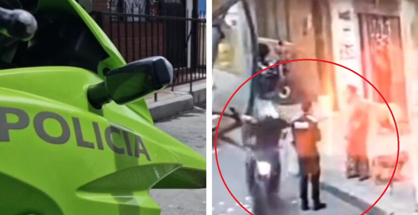 La Policía tampoco se salva de los ladrones: video de patrullero que fue robado por motero