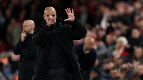 Pep Guardiola, entrenador del Manchester City. Pep Guardiola, entrenador del Manchester City.