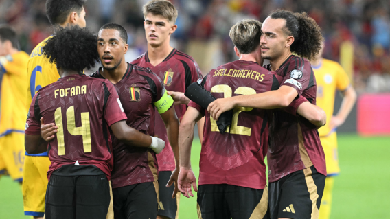 Selección de Bélgica, que venció 6-0 a Kazajistán Selección de Bélgica, que venció 6-0 a Kazajistán