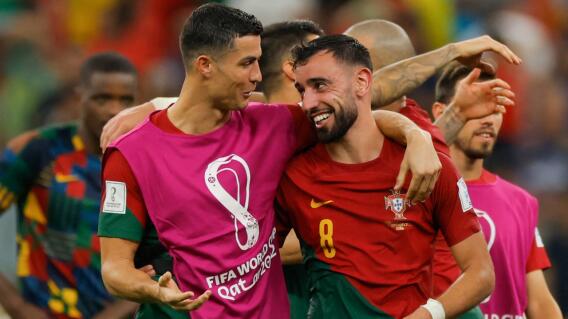 Cristiano Ronaldo y Bruno Fernandes Cristiano Ronaldo y Bruno Fernandes