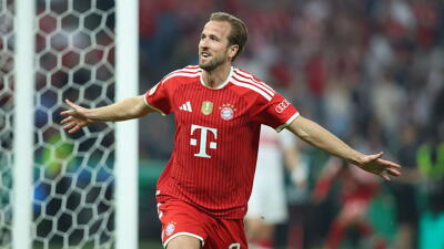 Harry Kane, gran figura del Bayern Múnich en la final de la Copa de Alemania.