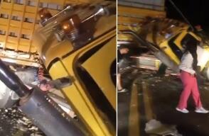 Vehículos de carga chocaron de frente en el Magdalena Medio: hay tres muertos