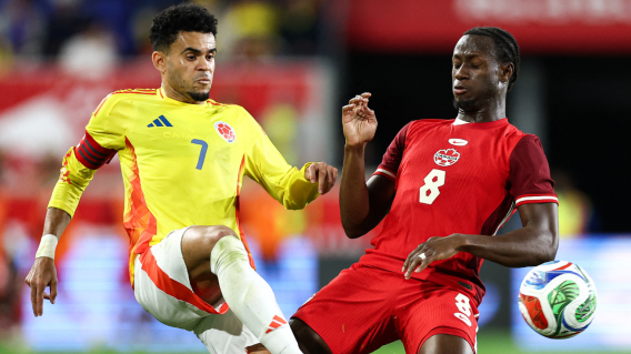 Luis Díaz, figura de la Selección Colombia, en el partido preparatorio contra Canadá Luis Díaz, figura de la Selección Colombia, en el partido preparatorio contra Canadá