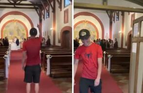 Joven interrumpió boda