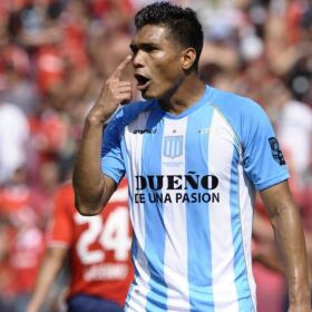 Teófilo Gutiérrez en su paso por Racing de Avellaneda. 