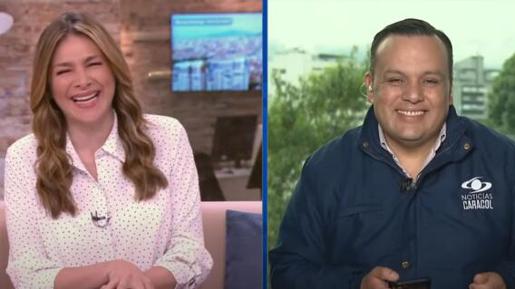 Ana Milena Gutiérrez se ataca de la risa por un error que cometió al aire. Ana Milena Gutiérrez se ataca de la risa por un error que cometió al aire.