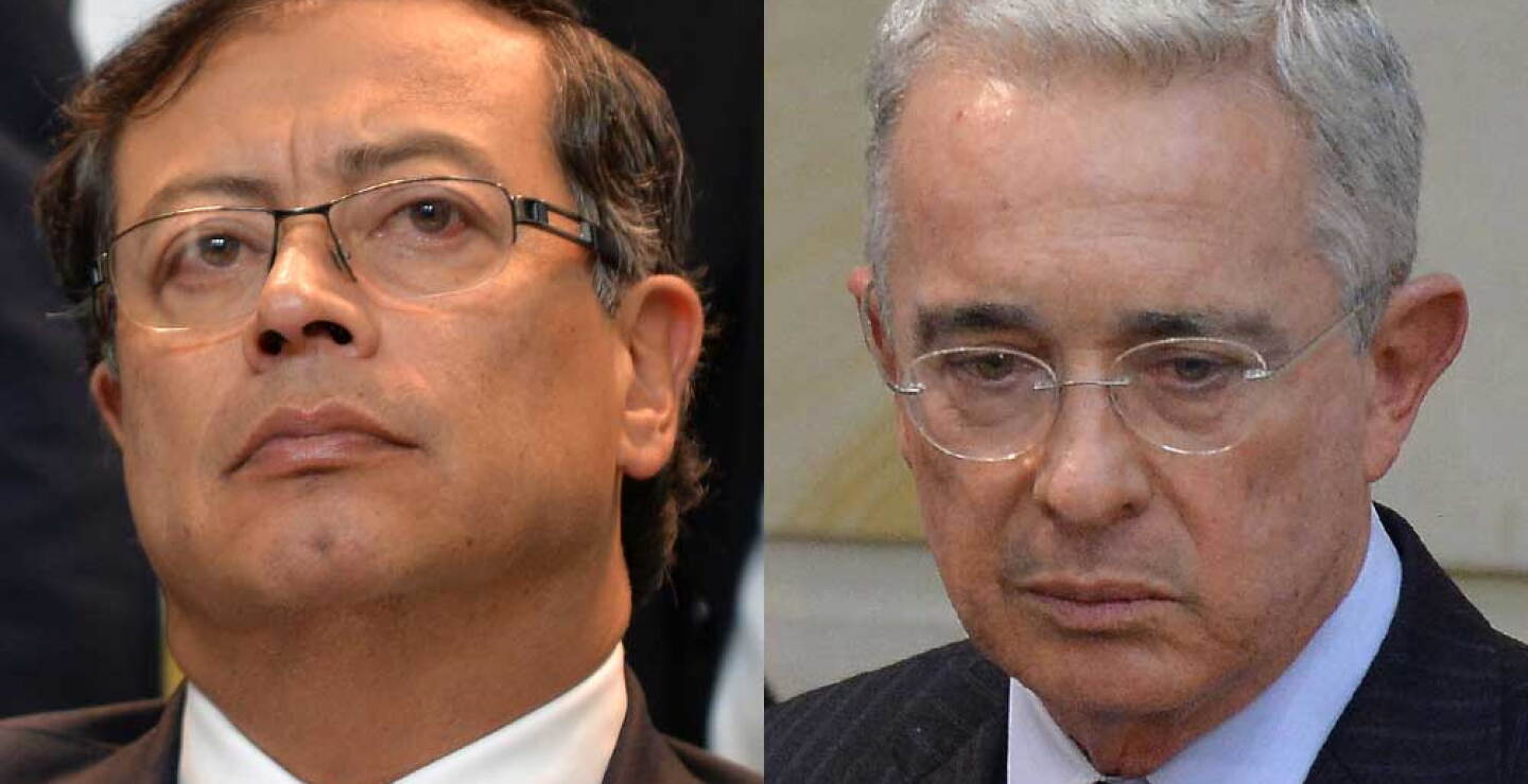 332637_BLU Radio // Gustavo Petro y Álvaro Uribe // Fotos: AFP