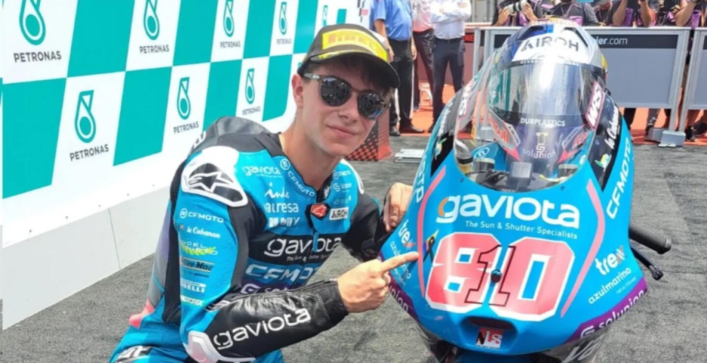 David Alonso ganó el GP de Malasia y agigantó su récord a 13 victorias en el Moto3