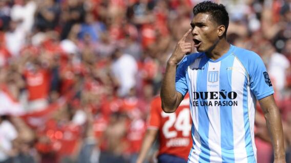 Teófilo Gutiérrez en su paso por Racing de Avellaneda. 