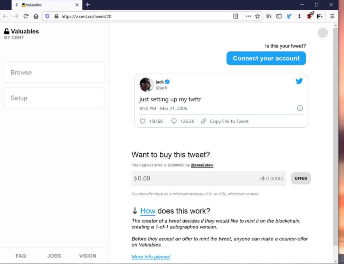 el primer tweet de la historia
