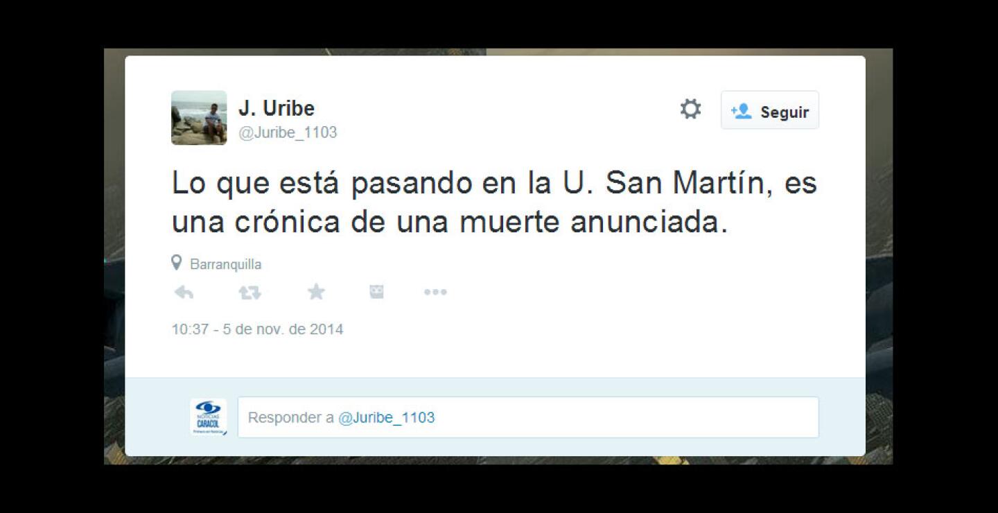 La preocupación de los estudiantes también se manifestó en redes sociales, como Twitter. 