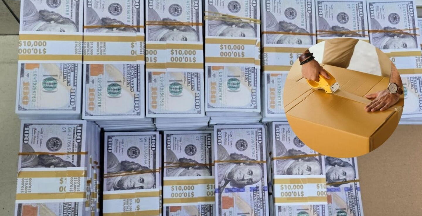 Más de un millón de dólares falsos fueron incautados antes de ser enviados a México