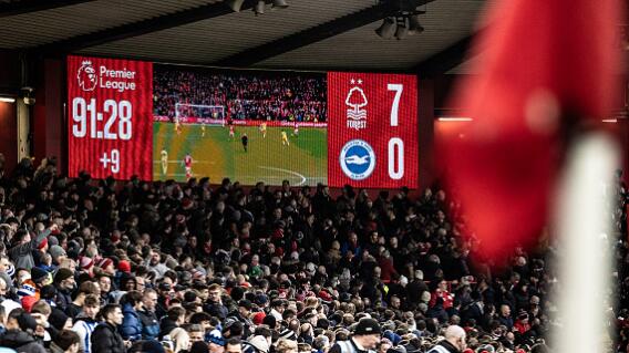 Imagen del estadio, en el partido entre Nottingham Forest FC y Brighton. Imagen del estadio, en el partido entre Nottingham Forest FC y Brighton.